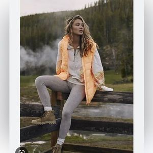 NWT free people Piper packable vest in mango